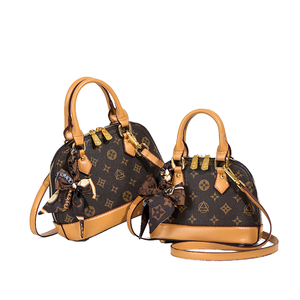 Luxury Designer 2020 <b>Women's</b> Genuine Leather <b>Handbag</b> Retro Geometric Pattern Printed Shell-Shaped Single Shoulder Bag - Product Image 4