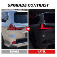 YBJ, accesorios para coche, luz de señal LED de freno, piezas de afinación, montaje de luz trasera LED roja para LEXUS LX570 LX470 2016-2023 nuevo