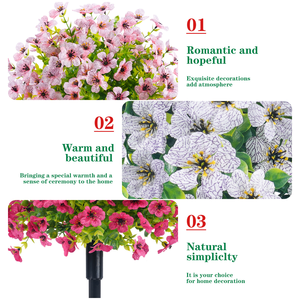 2025 vendita calda simulato giardino terra eucalipto fiori viola per giardino <span class=keywords><strong>Villa</strong></span> cortile paesaggio decorazione interna esterna - Product Image 3