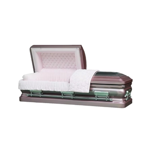 Ataúd Metálico Dorado de Estilo Europeo, Personalizable, Duradero y de Alta Calidad para Funerarias - Product Image 2