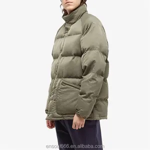 OEM Großhandel Custom Army Green Outdoor Mode Lässig Winter Wind dicht Schwer gepolsterter Mantel Übergroße Puffer jacke Für Männer