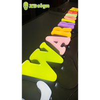 Lettres lumineuses LED personnalisées RGB Jelly Sign certifiées CE, étanches IPx7, décoration de voiture, acrylique semi-transparent, Bluetooth