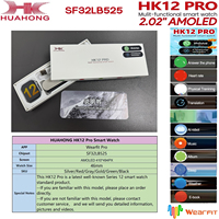 Dernière montre connectée Hk12 Pro, écran AMOLED 2,02 pouces, réponse aux appels WhatsApp, suivi d'activité, montre intelligente AOD