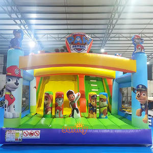 Château gonflable commercial Paw Patrol avec toboggan et zone de saut - Product Image 2