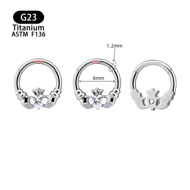 Titane incrusté de zircon blanc
