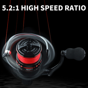 Carrete de Pesca CHILENT Personalizable DS1500-2500, Relación de Engranajes 5.2:1, Manivela Simple o Doble, 2+1BBS, Carrete para Pesca de Carpa en Agua Salada - Product Image 5