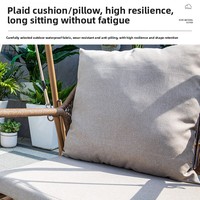 Chaise suspendue double en métal pour l'intérieur et l'extérieur, pour balcon, jardin, cour