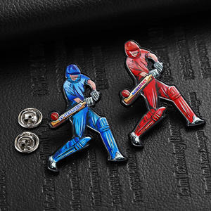 최소 대량 맞춤형 옷깃 핀 없음 작은 기념품 스포츠 크리켓 핀 금속 아연 합금 3D 컬러 스프레이 배지 용 귀여운 애니메이션 핀 - Product Image 6
