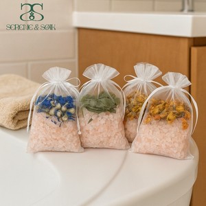 S&Soak Premium Bakım Doğal Bitkisel Lavanta Biberiye Yasemin Banyo Çay Poşetleri Himalaya Epsom Tuzları Çiçekler Vücut RAHATLAMA Cilt - Product Image 6