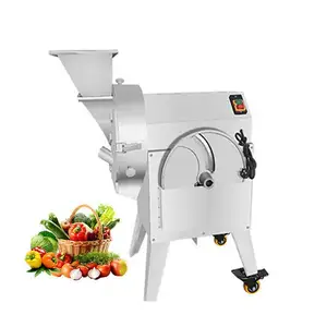 2023 Automatic Cutting Machine Potato Chips Ginger Slicing Vegetable Green Onion Pineapple Almond Banana Dicing Machine