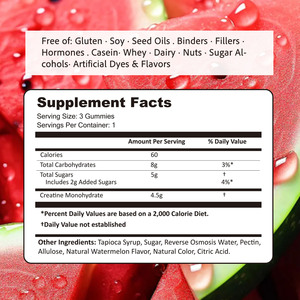 Bestselling <b>Creatine</b> Gummies with <b>Creatine</b> <b>Monohydrate</b> Boost Energy Build Muscle Recover Faster Sleep Faster Hydrate Faster - Product Image 2