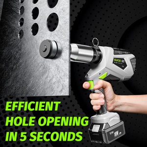 SUCA SC-12A充電式バッテリー駆動パンチャーマシンコードレスホールパンチャー油圧ノックアウトセット - Product Image 3