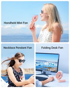 Portable Misting <b>Fan</b> 180 Foldable <b>Handheld</b> Personal <b>Fan</b> with Mist Spray 30ml Water Tank USB Rechargeable <b>Handheld</b> <b>Fan</b> - Product Image 6