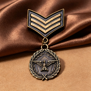 Star Burst Zinc Alloy Vintage Medal Epaulette Brooch Custom <b>Enamel</b> Metal <b>Badge</b> Garment Lapel Brooch <b>Pin</b> Low MOQ Factory - Product Image 1