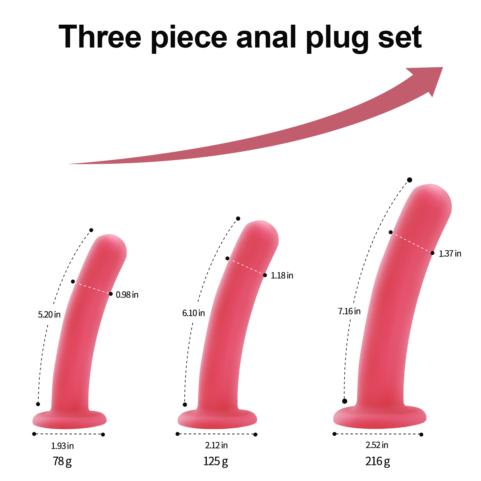 advance sex toys 3pc Butt Plug Set