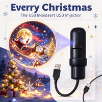 Petit projecteur de décoration de Noël pour mur et plafond, projecteur d'arbre de Noël USB flexible