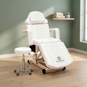 SKIN MAX TECHNOLOGY MIAMI FL Electric Facial <b>Bed</b> for Estheticians with Stool Modern Design Foldable High-Density <b>Sponge</b> - Product Image 2