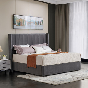Muebles de Dormitorio Modernos CK305 Hechos a Medida para Hotel, Muebles de Dormitorio en Venta, Cama de Plataforma de Madera y Cuero, Juego de Base de Cama King Size - Product Image 2