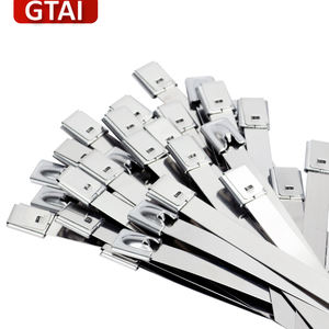 روابط كبل من الفولاذ المقاوم للصدأ من gatiti 12 * من خلال قفل الكرة غير المغلفة منتج ربطة عنق بسحاب غير مصقول/كيس - Product Image 1