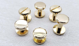 <span class=keywords><strong>Vis</strong></span> Chicago à tête plate fendue en laiton massif, diamètre de la tête 8 mm 10 mm, pour cuir, ceintures, portefeuilles et sacs à main - Product Image 2