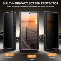 TONGATE pour Z Fold 7 – Coque de protection antichoc en TPU+PC avec support intégré, compatible charge sans fil et protection d'écran anti-espion