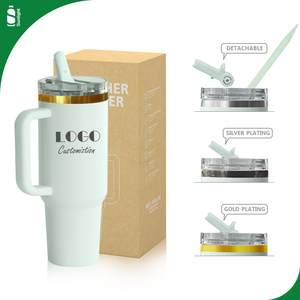 タンブラー40オンスカップ魔法瓶フラスコ金メッキタンブラー高級マグターミコスパウダーコーティングタンブラーレーザー彫刻用 - Product Image 1