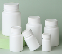Bouteille de capsule PEHD blanche personnalisée de 15ml 20ml 30ml 60ml 80ml 100ml 120ml avec bouchon à vis