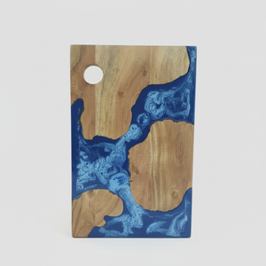 Nouveau design de planche à découper de cuisine Ocean River Résine Bois et époxy Bloc à découper élégant - Product Image 1