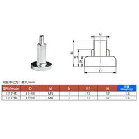 50pcs M3-1317 Aimant Vis Pour Intérieur Led Modules D'affichage 1317-M4 Filetage Extérieur Aimant Vis Led Module D'affichage Magnétique Vis