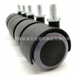Pu Caster <b>With</b> Brake 1.5 Inch Threaded Stem Plain Bearing For Furniture - Product Image 5