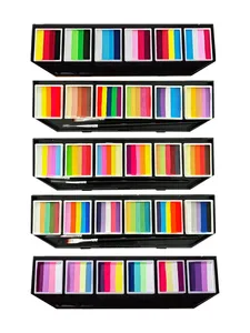 Kit de peinture pour le <span class=keywords><strong>visage</strong></span> et le corps à base d'eau pour enfants en gros, facile à nettoyer, non toxique, pour les fournitures de maquillage de fête - Product Image 1