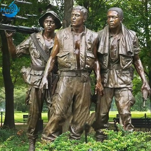 Statua in Bronzo a Grandezza Naturale dei Tre Guerrieri del Vietnam per Parco Commemorativo o Giardino - Product Image 5