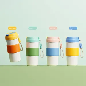Portable Adult Tea & Coffee Mug Cup Stainless Steel Tumbler with <b>Filter</b> Rope Coffee Thermos Flask Straw for <b>Water</b> <b>Bottle</b> Brewing - Product Image 2