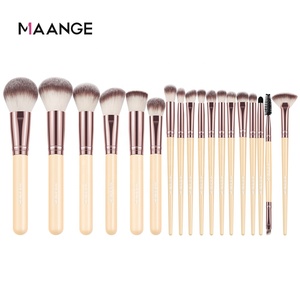 Maange — Kit de pinceaux de maquillage manche en bois, Set de 18 pièces, <span class=keywords><strong>pour</strong></span> fond de <span class=keywords><strong>teint</strong></span>, produits cosmétiques, vente en gros - Product Image 3