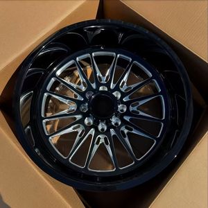 Jantes forgées Deep Dish 22x12 24x14 26x14 pour camion, entraxes 8x170 8x165.1, noires avec <span class=keywords><strong>centre</strong></span> flottant fraisé, pour <span class=keywords><strong>Ford</strong></span> F250 RAM 2500, finition personnalisée - Product Image 3