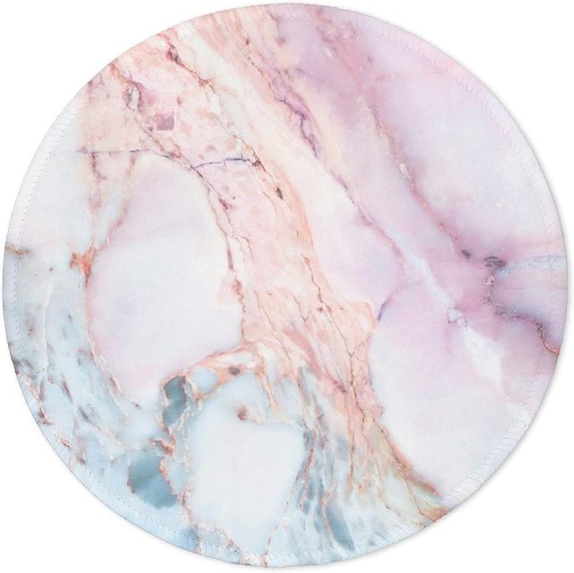 Wholesale Customized Premium-Textured Pink Round Mouse Pad Custom Gaming Rubber Mousepad Marble for Home Office Use