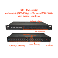 4 8 16 24 canaux H264 H265 H.265 CATV Headend IPTV HD MI IP Live Streaming Video Encoder for Digital Cable TV Broadcasting