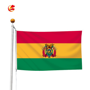 Disponible para Envío Inmediato, <span class=keywords><strong>Bandera</strong></span> Nacional de <span class=keywords><strong>Bolivia</strong></span>, Roja, Amarilla y Verde, de 90x150cm (3x5 Pies) - Product Image 1