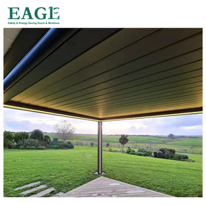 <span class=keywords><strong>4x3</strong></span> étanche bioclimatique aluminium Pergola motorisée extérieur <span class=keywords><strong>jardin</strong></span> auvent système de toit persiennes Pergola auvent Kits pavillon - Product Image 4