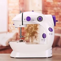 Máquina de Coser Portátil, Mini Máquina de Coser Eléctrica Doméstica para Uso en el Hogar, Máquina de Coser de Escritorio, Multifuncional