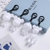 Fournitures d'art DIY Coloriage 6.5cm/7cm /8cm Porte-clés ours pour enfants Résine Matériel Graffiti Fluide Jouet Porte-clés
