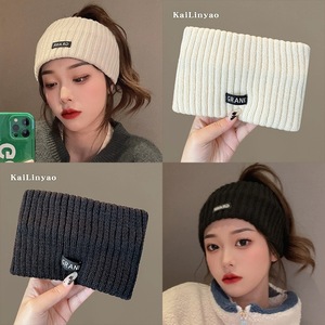 Fascia per capelli in maglia con logo a <span class=keywords><strong>lettere</strong></span>, calda, per protezione frontale, sciarpa sportiva alla moda per uso quotidiano all'aperto da donna - Product Image 5