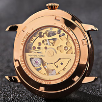 Montres mécaniques de luxe en acier, design d'usine et personnalisation par lots, avec cadran squelette diamanté similaire et mouvement à vis sans fin lumineux, pour marque privée