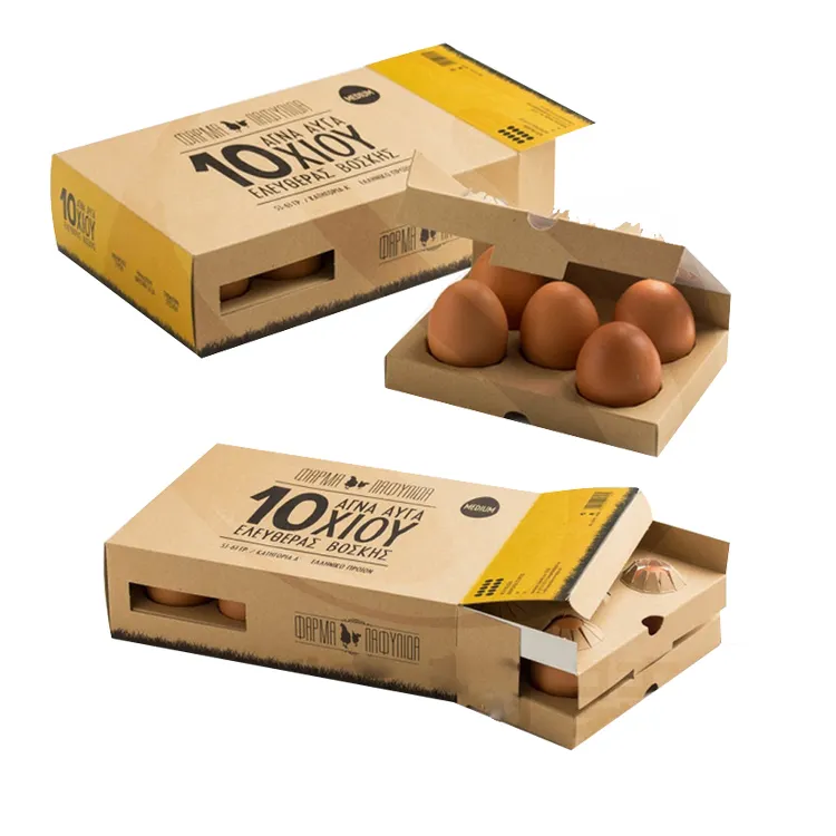 OMT Custom Wholesale Chicken Egg Packing Envases De Carton Para Huevos Packaging Corrugated Cardboard Packing Boxes For Eggs