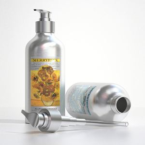 ขวดอลูมิเนียมเปล่าแบบกำหนดเองสำหรับบรรจุภัณฑ์แชมพู ครีมอาบน้ำ เจลอาบน้ำ ผิวสัมผัสด้าน 500 มล. ขวดสเปรย์อลูมิเนียมคุณภาพพรีเมียม - Product Image 2