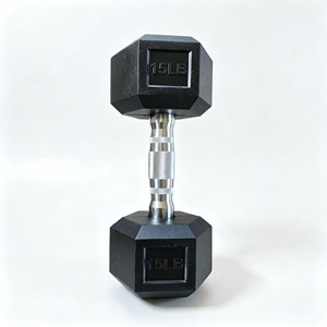 Haltères hexagonaux en caoutchouc pour l'entraînement, fournis par l'usine, à prix abordable - Product Image 3