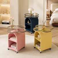 Table d'appoint portable moderne et minimaliste en acier, petite table à thé créative pour canapé, chevet ou balcon, rouge