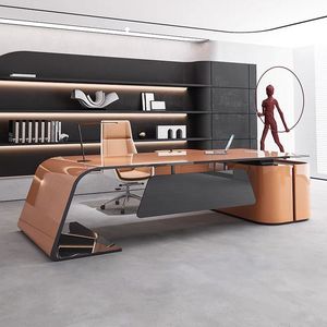 Escritorio Ejecutivo Moderno TM-89672 Muebles de Oficina Blancos Diseño Minimalista Para Espacio de Trabajo - Product Image 1