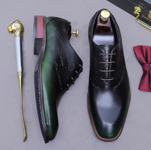 Chaussures pour hommes en cuir de vachette pleine fleur de qualité supérieure, 100% cuir véritable, baskets décontractées respirantes à semelle souple - Product Image 5