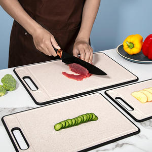 Planche à découper de cuisine double face antidérapante et antibactérienne, pour viande et ail, multi-usages, ensemble de trois pièces - Product Image 5